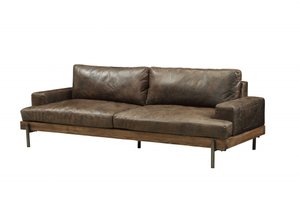 Comstock Leather Sofa - Chocolate - Prioka