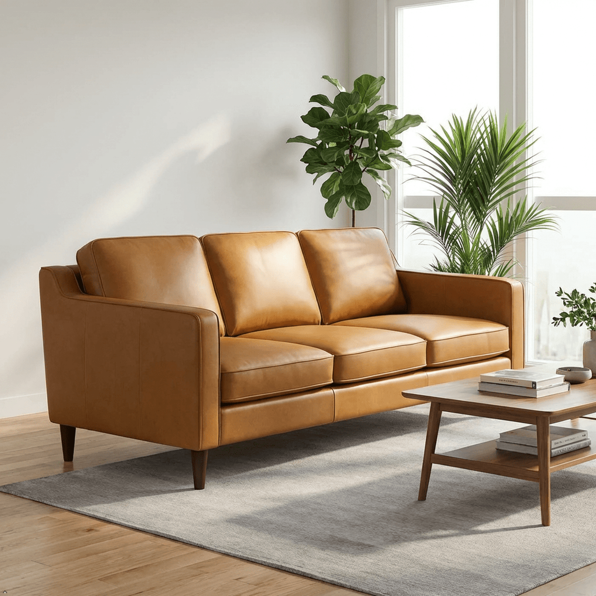 Cooper Leather Sofa - Prioka