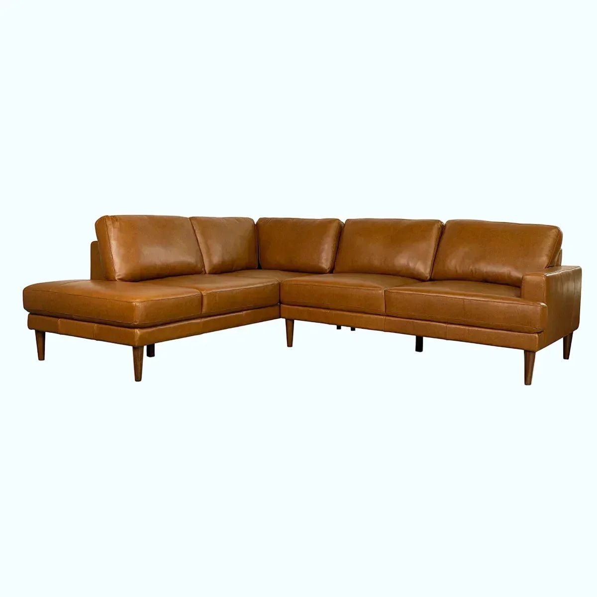 Corbin Top-Grain Leather Sectional - Prioka