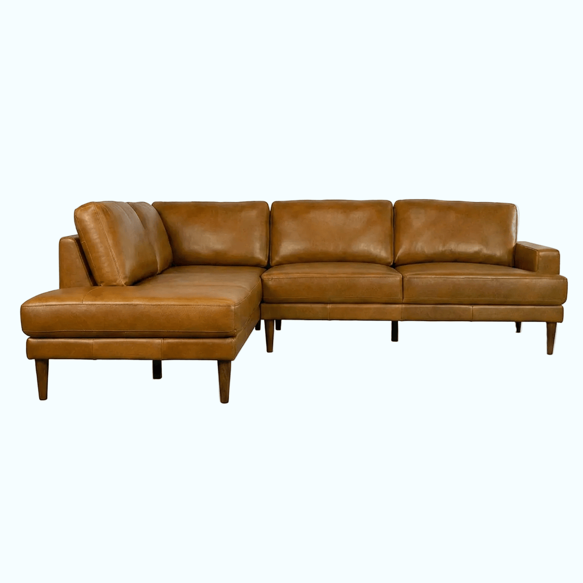 Corbin Top-Grain Leather Sectional - Prioka