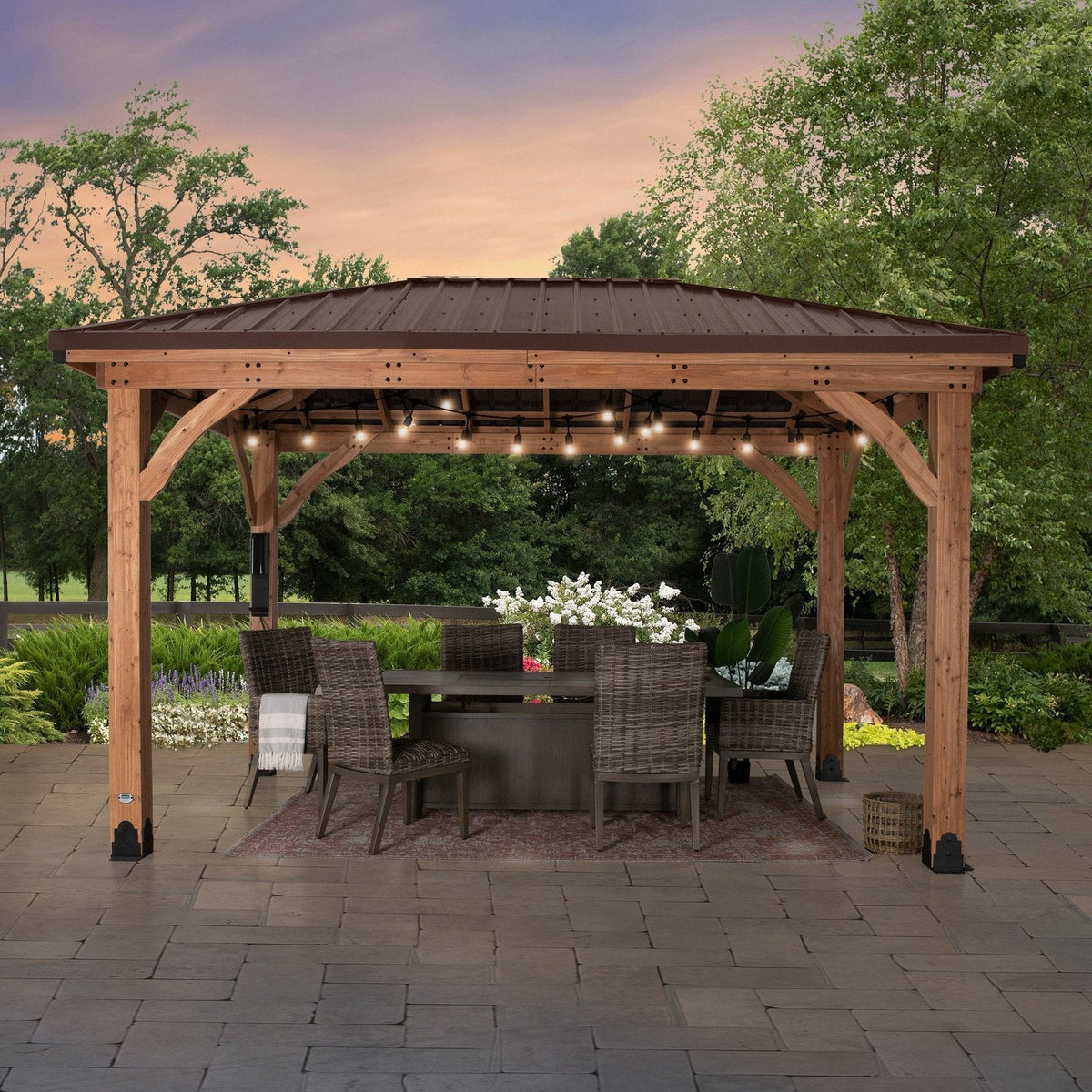 Cordova 14×10 Outdoor Gazebo with Steel Frame and Weather-Resistant Canopy - Prioka