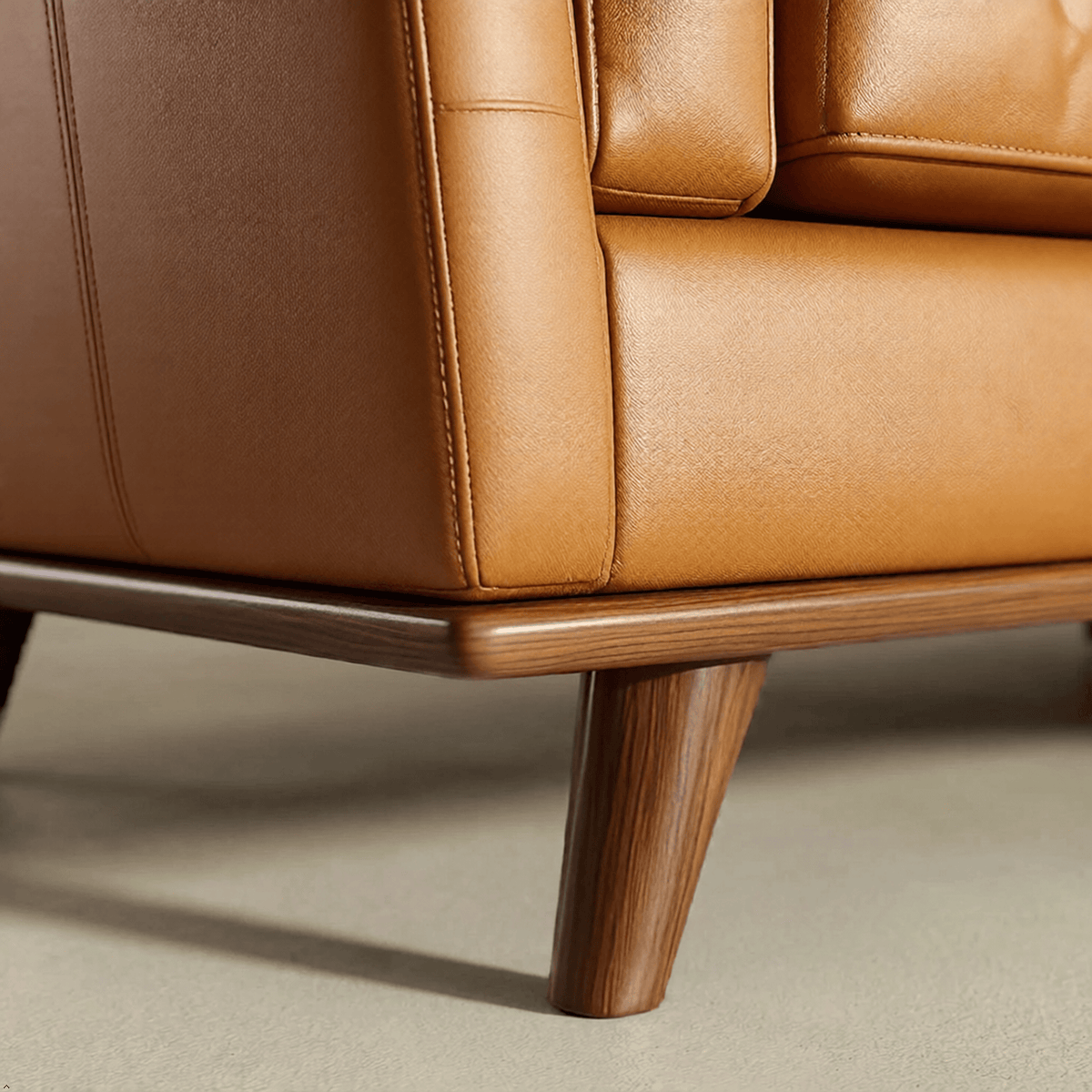 Corner Top-Grain Leather Sectional - Prioka