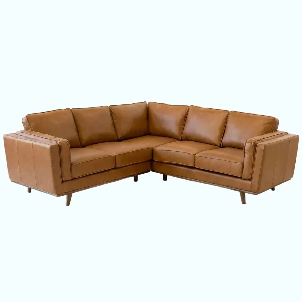 Corner Top-Grain Leather Sectional - Prioka