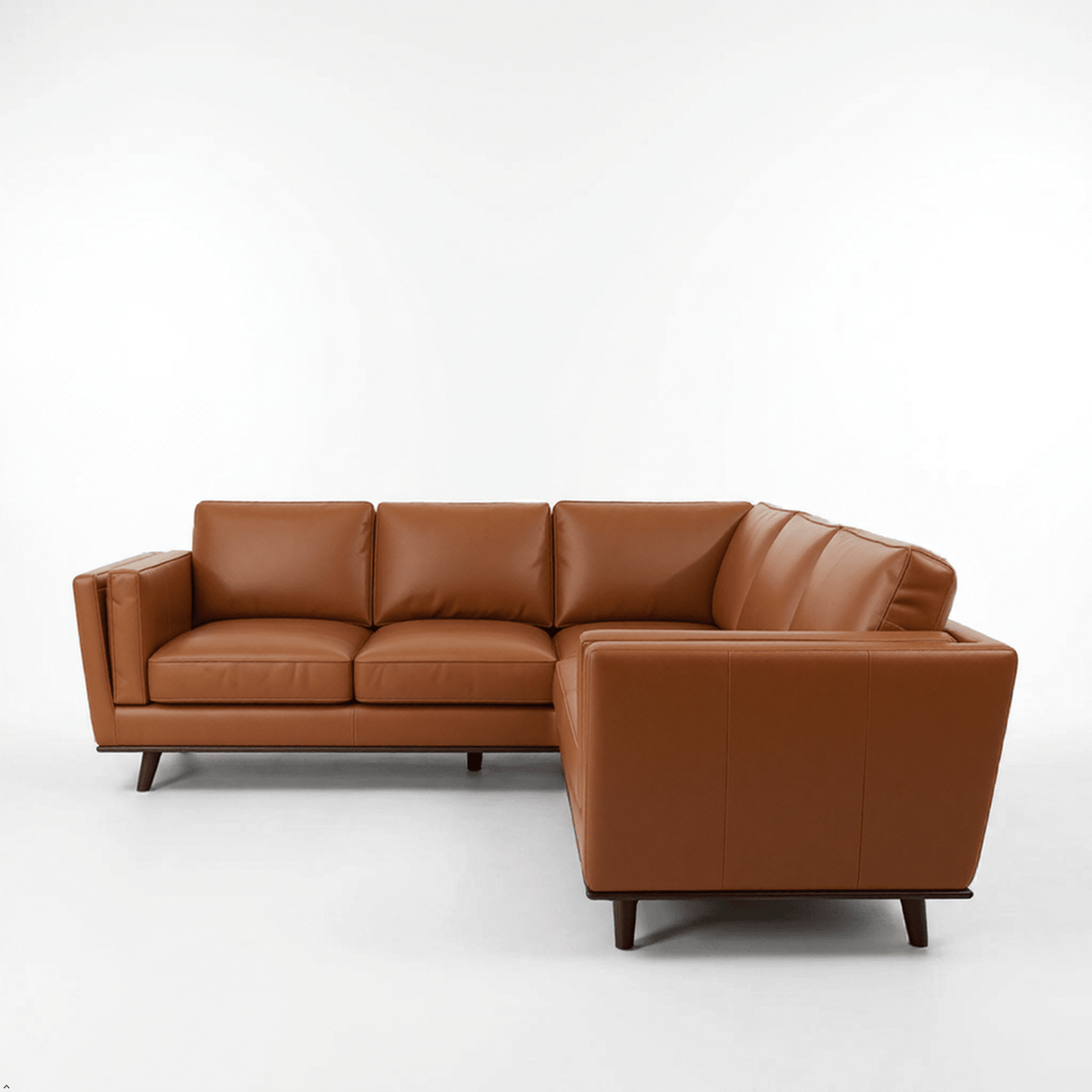 Corner Top-Grain Leather Sectional - Prioka