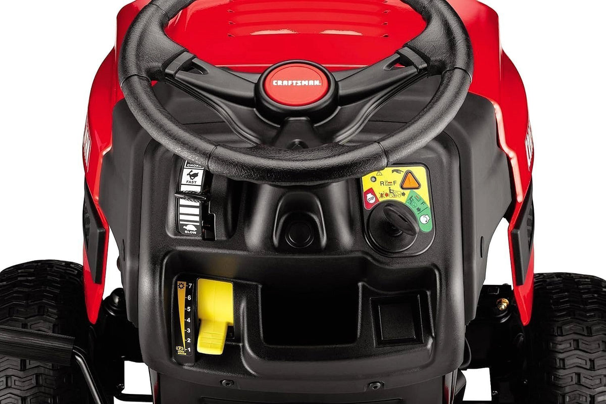 Craftsman T110 42-Inch 17.5 HP Gas Riding Mower with 7-Speed Manual Transmission - Prioka
