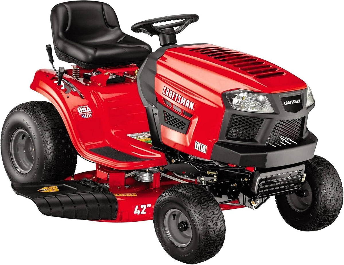 Craftsman T110 42-Inch 17.5 HP Gas Riding Mower with 7-Speed Manual Transmission - Prioka