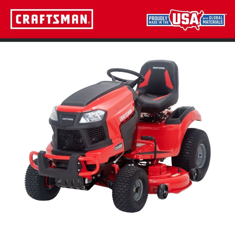 CRAFTSMAN T2400K | 46in 22HP TURN TIGHT Gas Riding Lawn Mower | KOHLER Twin-Cylinder 7000 Series Engine | Hydrostatic Transmission - Prioka