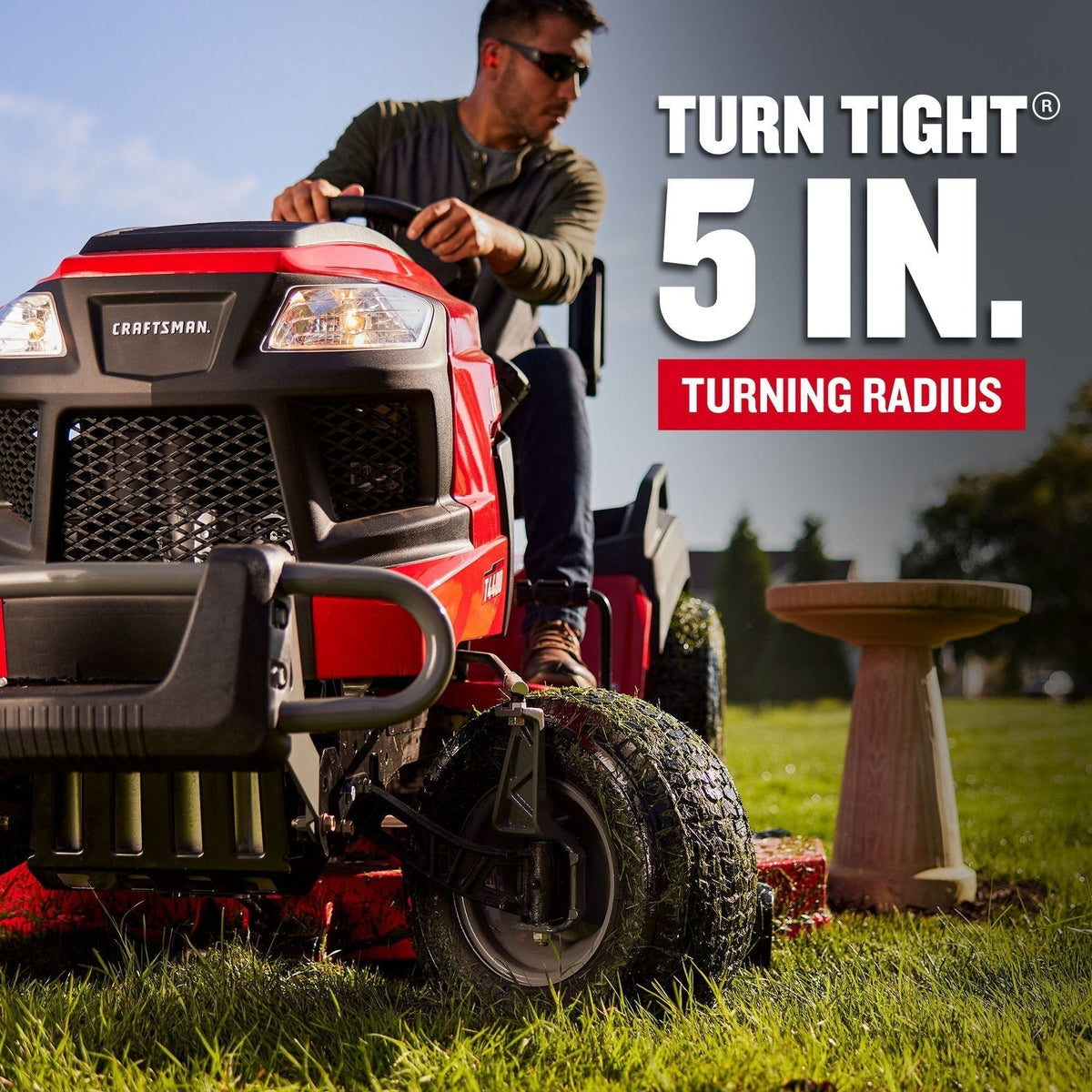 CRAFTSMAN T4400 | Riding Lawn Mower | 54-in Fabricated Deck | 24-HP Kawasaki V-Twin FR Engine | TURNTIGHT 5 in. Turning Radius - Prioka