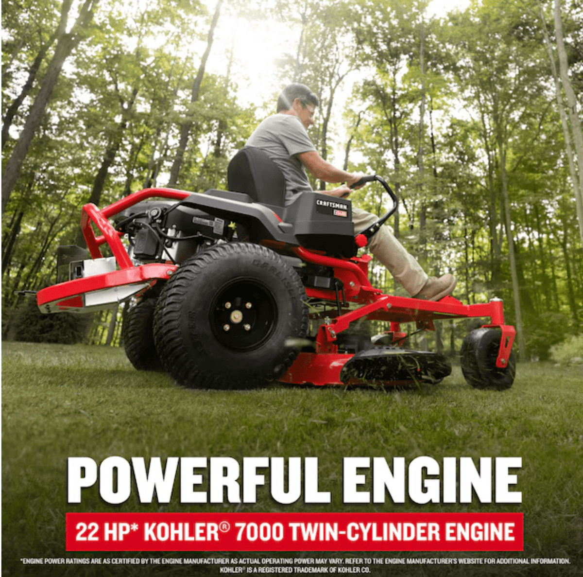 CRAFTSMAN Z5400 | 46in 22HP Zero-Turn Riding Mower | 22 HP Kohler Engine | Hydrostatic Transmission | High-Back Seat (17ARFACT093) - Prioka