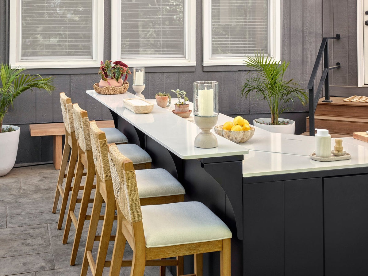 Emory Corner Outdoor Kitchen Island and Bar – Left