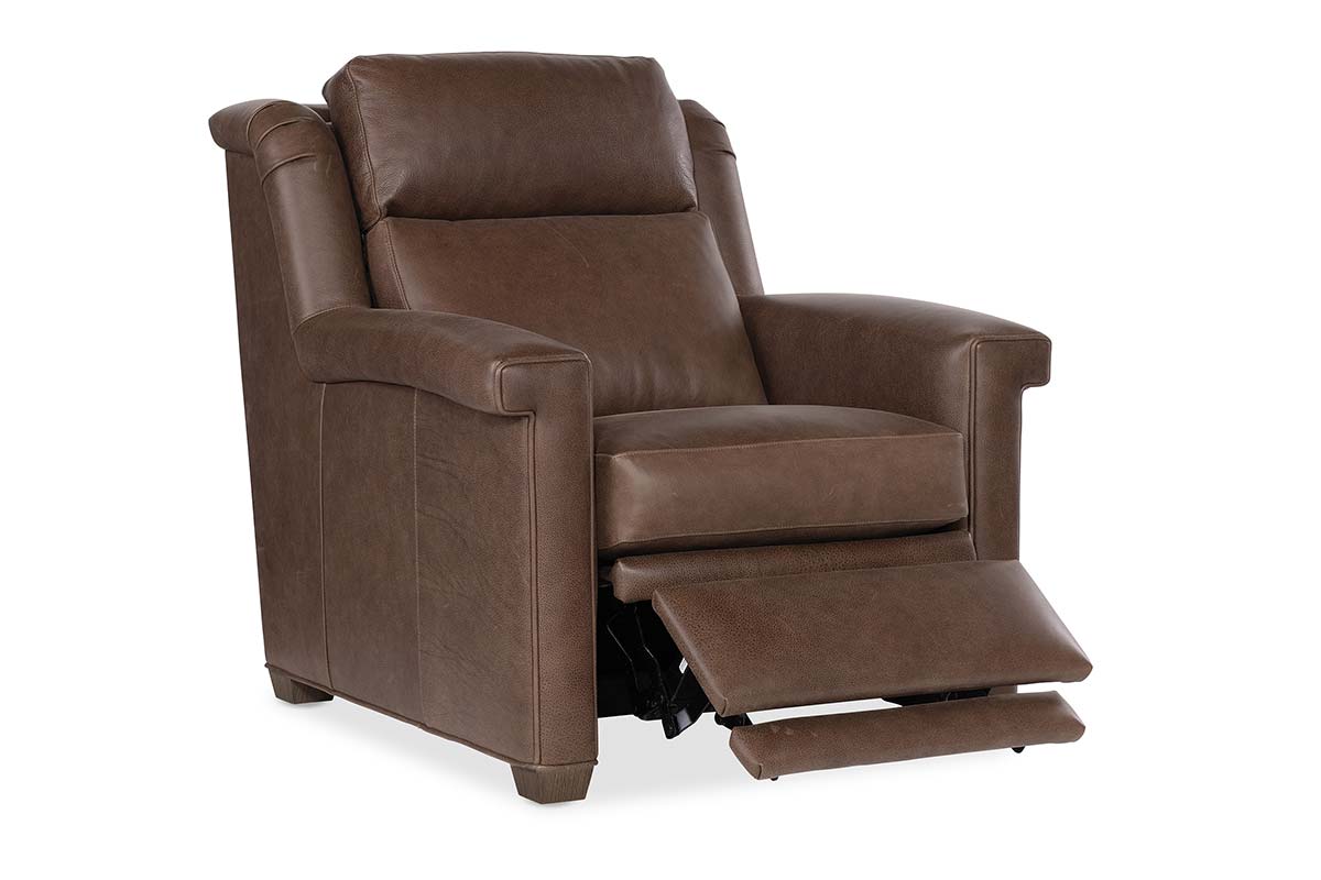 Dale Leather Power "WALL HUGGER" Pillow Back Living Room Reclining Chair - Prioka