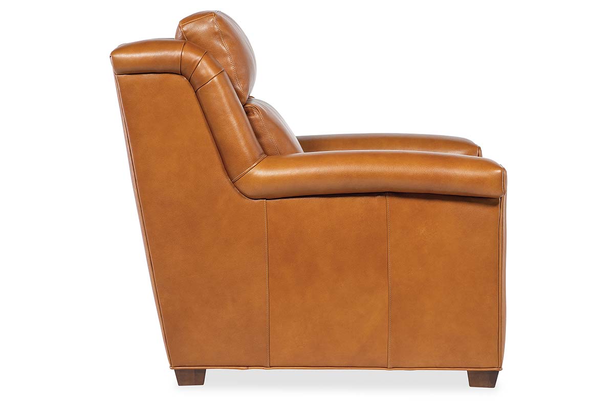 Dale Leather Power "WALL HUGGER" Pillow Back Living Room Reclining Chair - Prioka