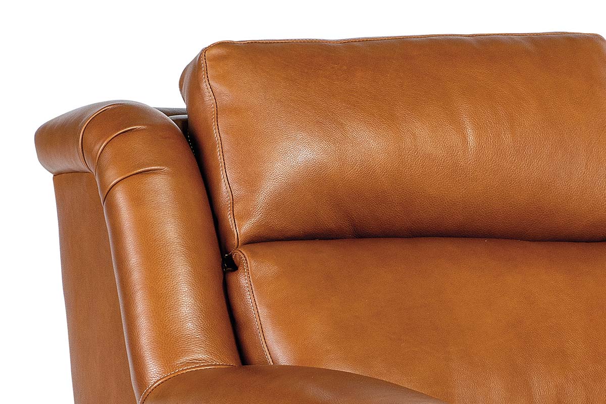 Dale Leather Power "WALL HUGGER" Pillow Back Living Room Reclining Chair - Prioka