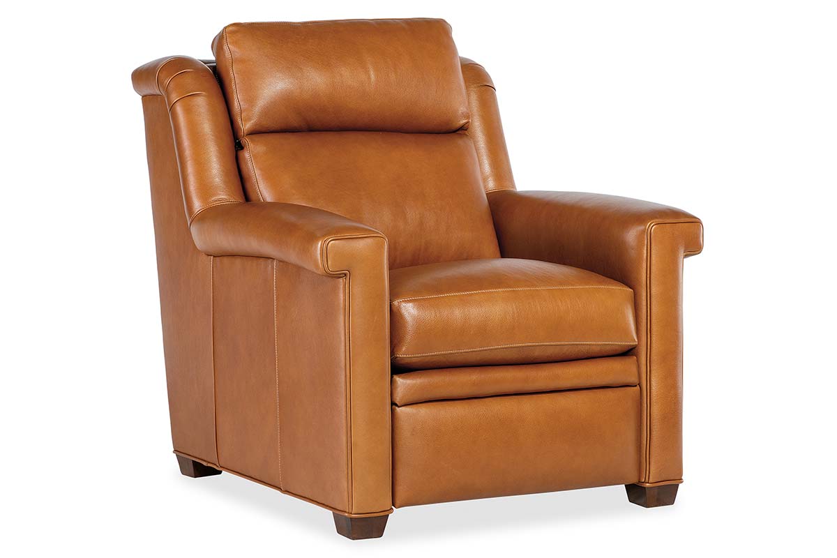 Dale Leather Power "WALL HUGGER" Pillow Back Living Room Reclining Chair - Prioka