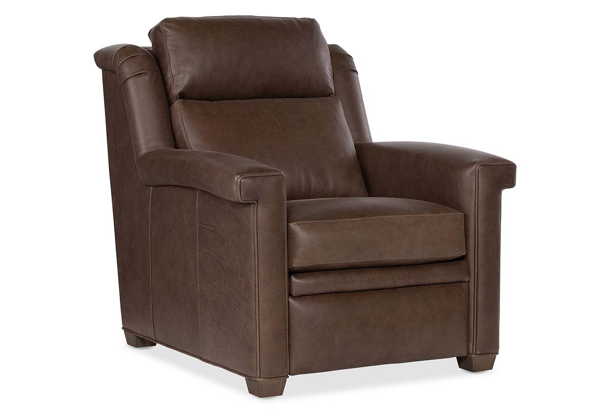 Dale Leather Power "WALL HUGGER" Pillow Back Living Room Reclining Chair - Prioka