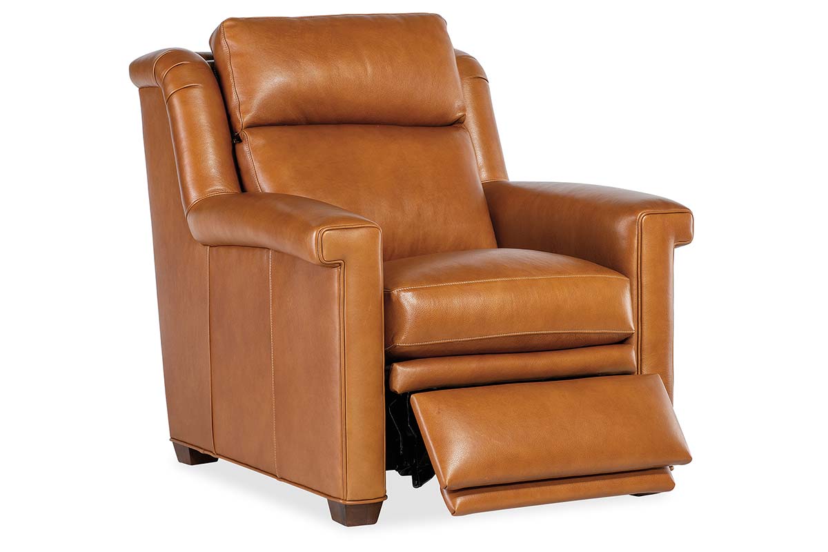 Dale Leather Power "WALL HUGGER" Pillow Back Living Room Reclining Chair - Prioka