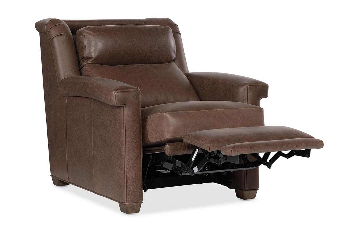 Dale Leather Power "WALL HUGGER" Pillow Back Living Room Reclining Chair - Prioka