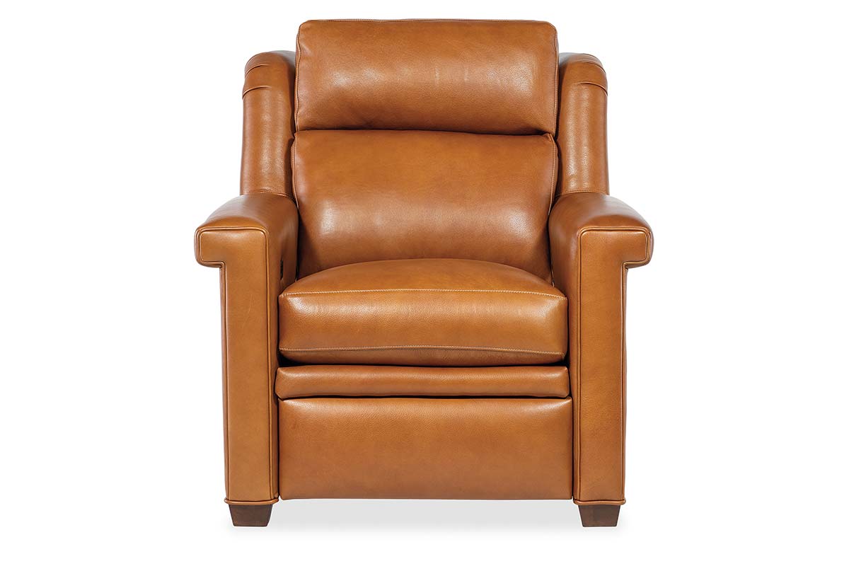 Dale Leather Power "WALL HUGGER" Pillow Back Living Room Reclining Chair - Prioka