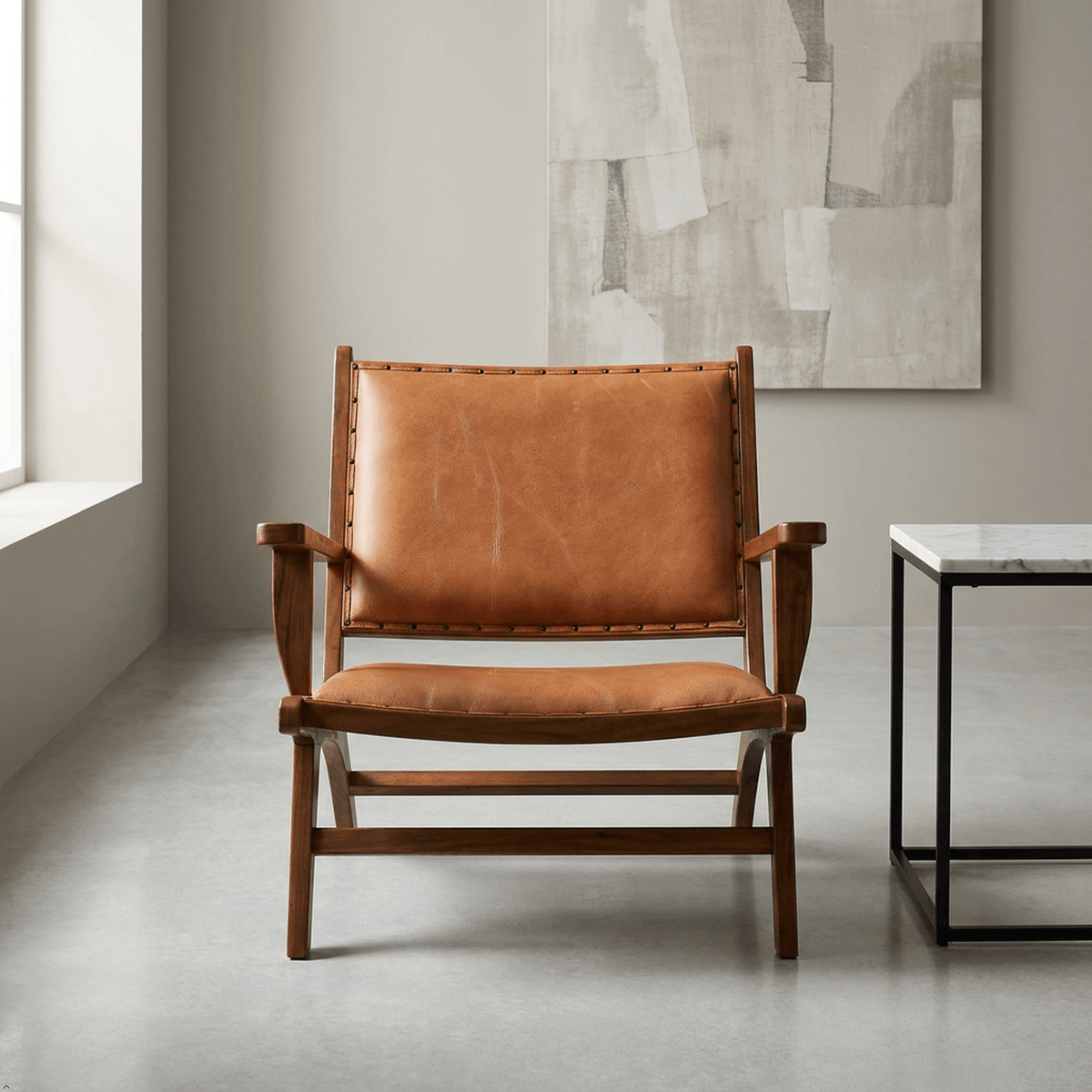 Daniel Tan Leather Armchair - Prioka
