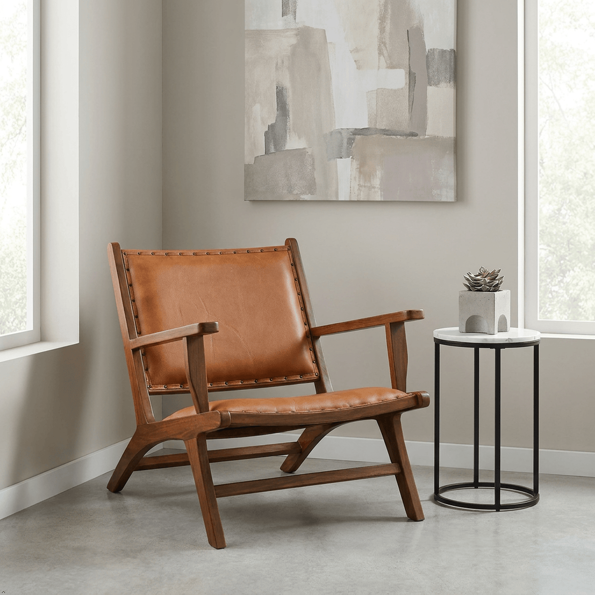 Daniel Tan Leather Armchair - Prioka