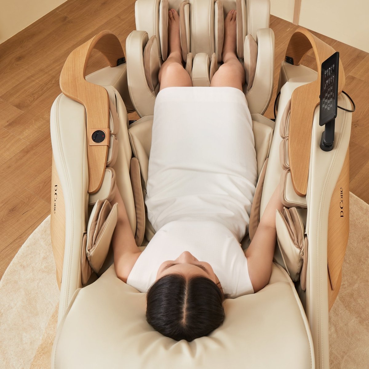 DCore 2 - Made in Japan Ultra Premium Massage Chair w/ Oak Side Panels - Prioka