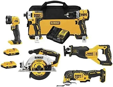 DEWALT 20V MAX* XR Cordless Combo Kit (6-Tool) with (2) Ah Batteries and Charger (DCK648D2) - Prioka