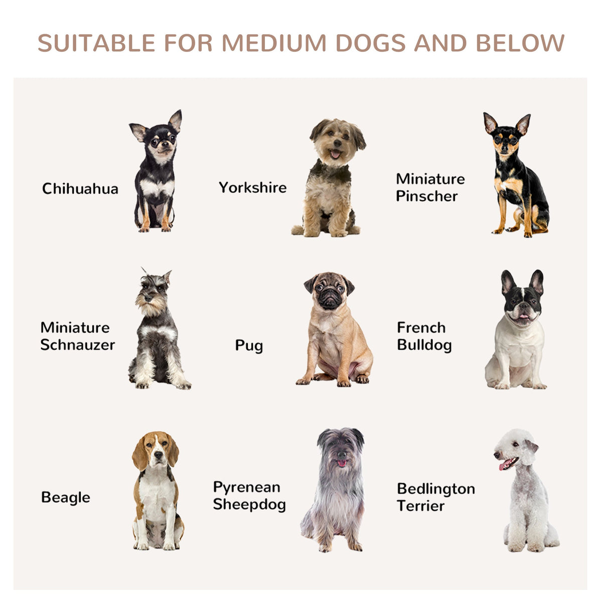 Dog Crate Furniture with Water-resistant Cushion, Dog Crate End Table with Double Doors, Indoor Pet Crate for Small Medium Dogs, White - Prioka