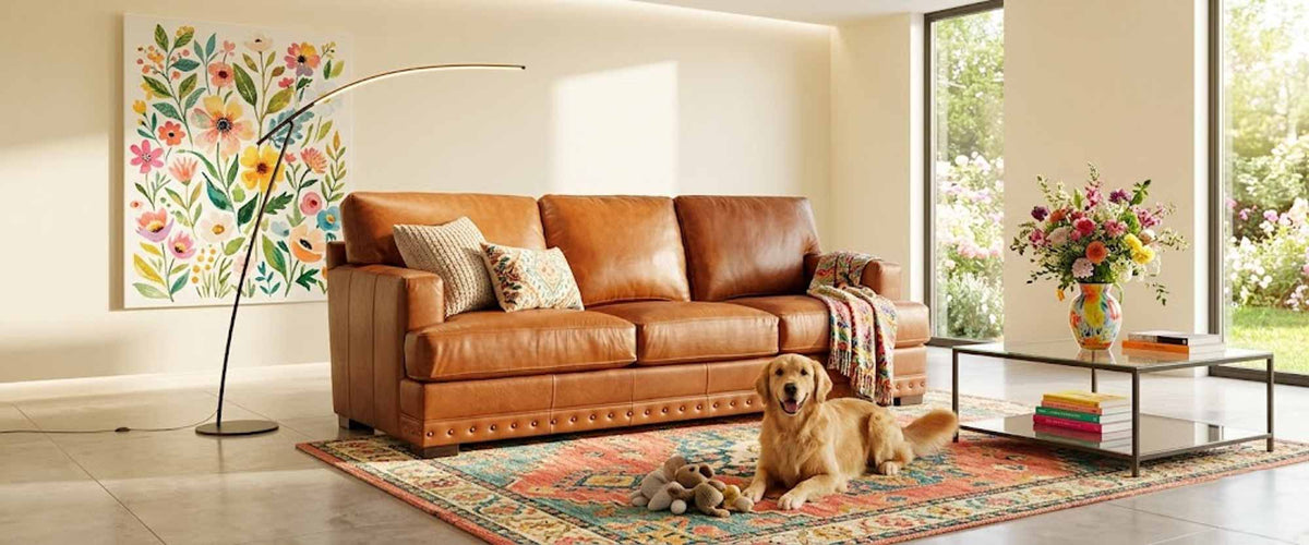 Dolce Leather Sofa - Prioka