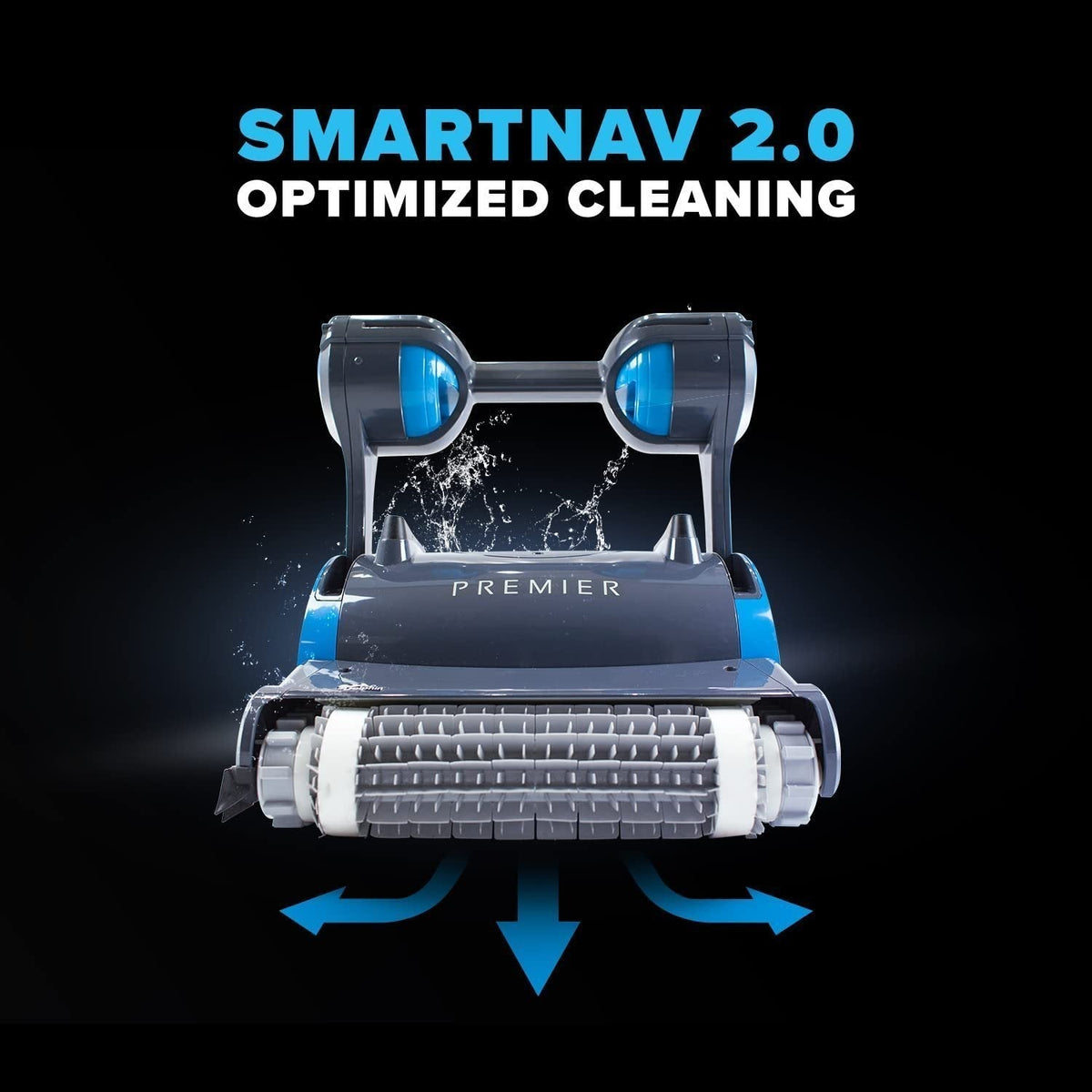 Dolphin Premier Robotic Pool Cleaner 2024 for Inground Pools up to 50ft - Prioka