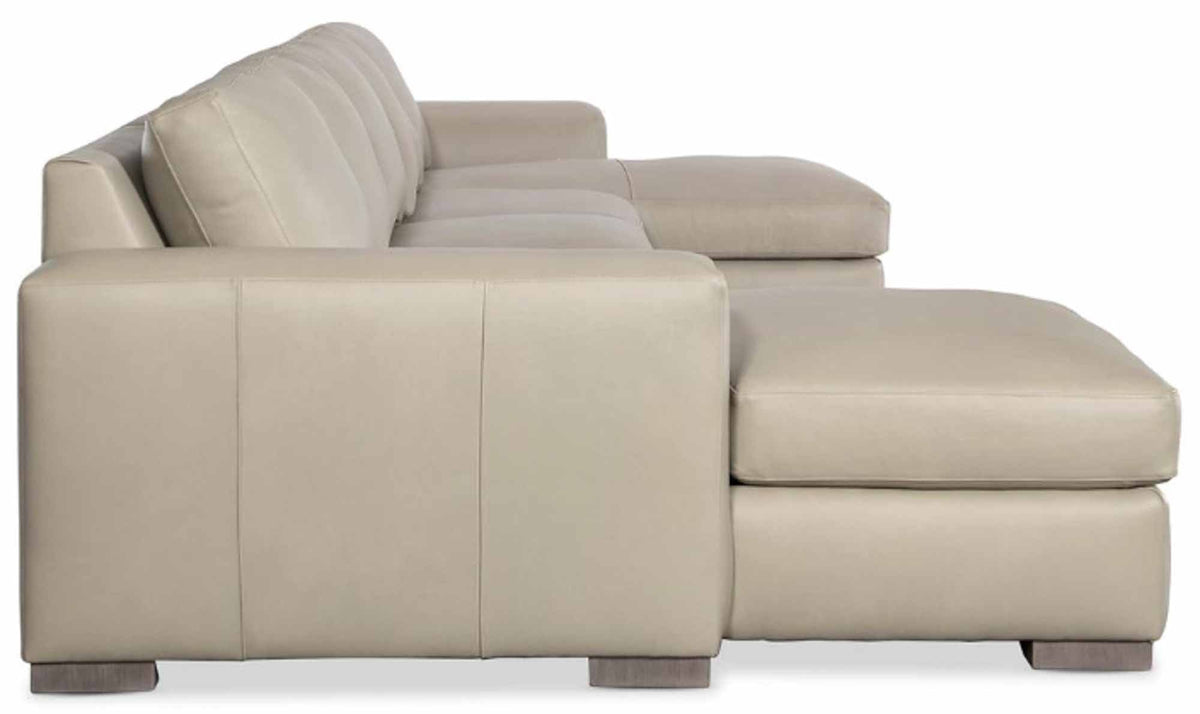 Donovan Leather Sofa With Chaise - Prioka