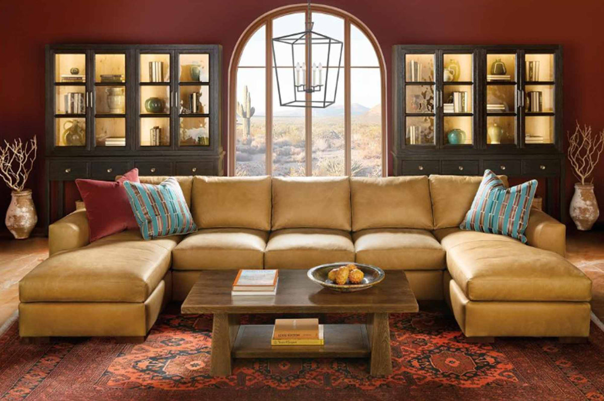 Donovan Leather Sofa With Chaise - Prioka
