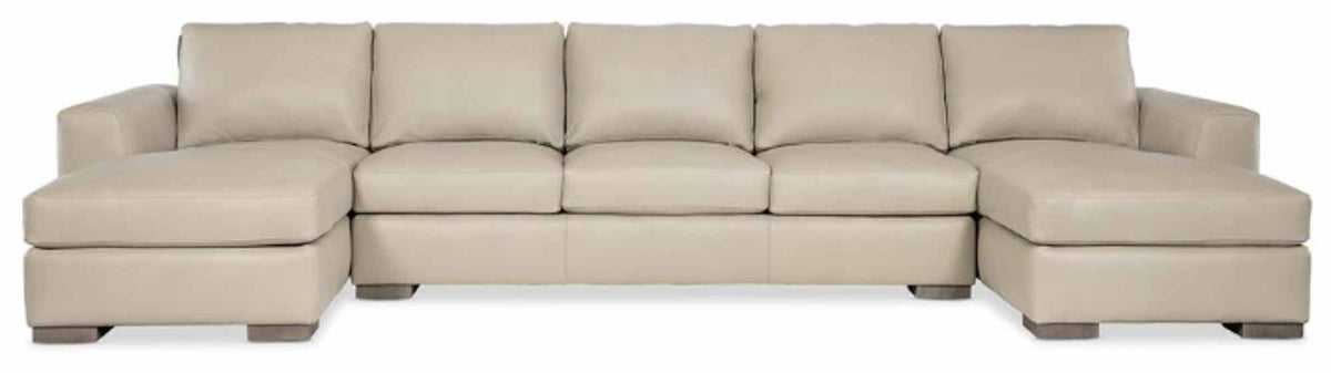 Donovan Leather Sofa With Chaise - Prioka