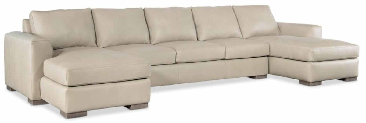 Donovan Leather Sofa With Chaise - Prioka