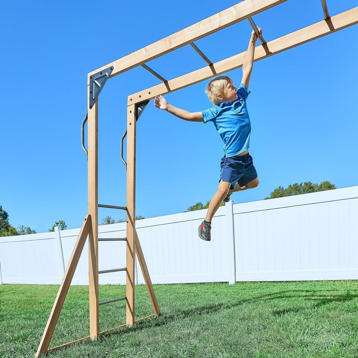 Dover Bay Swing Set with Monkey Bars - Prioka