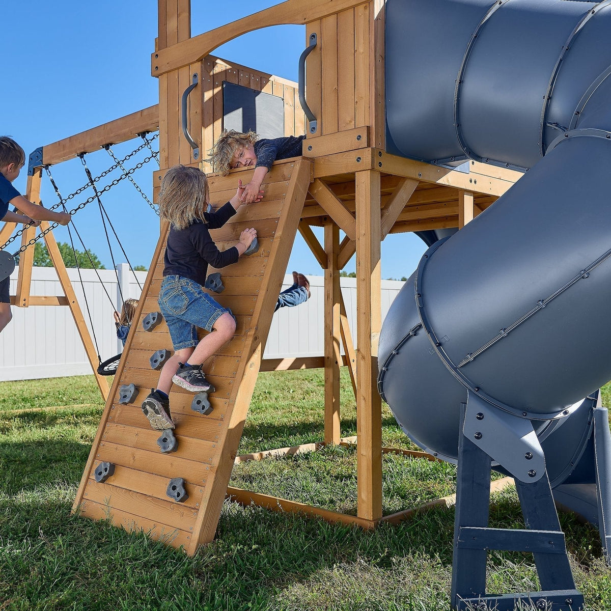 Dover Bay Swing Set with Tube Slide - Prioka