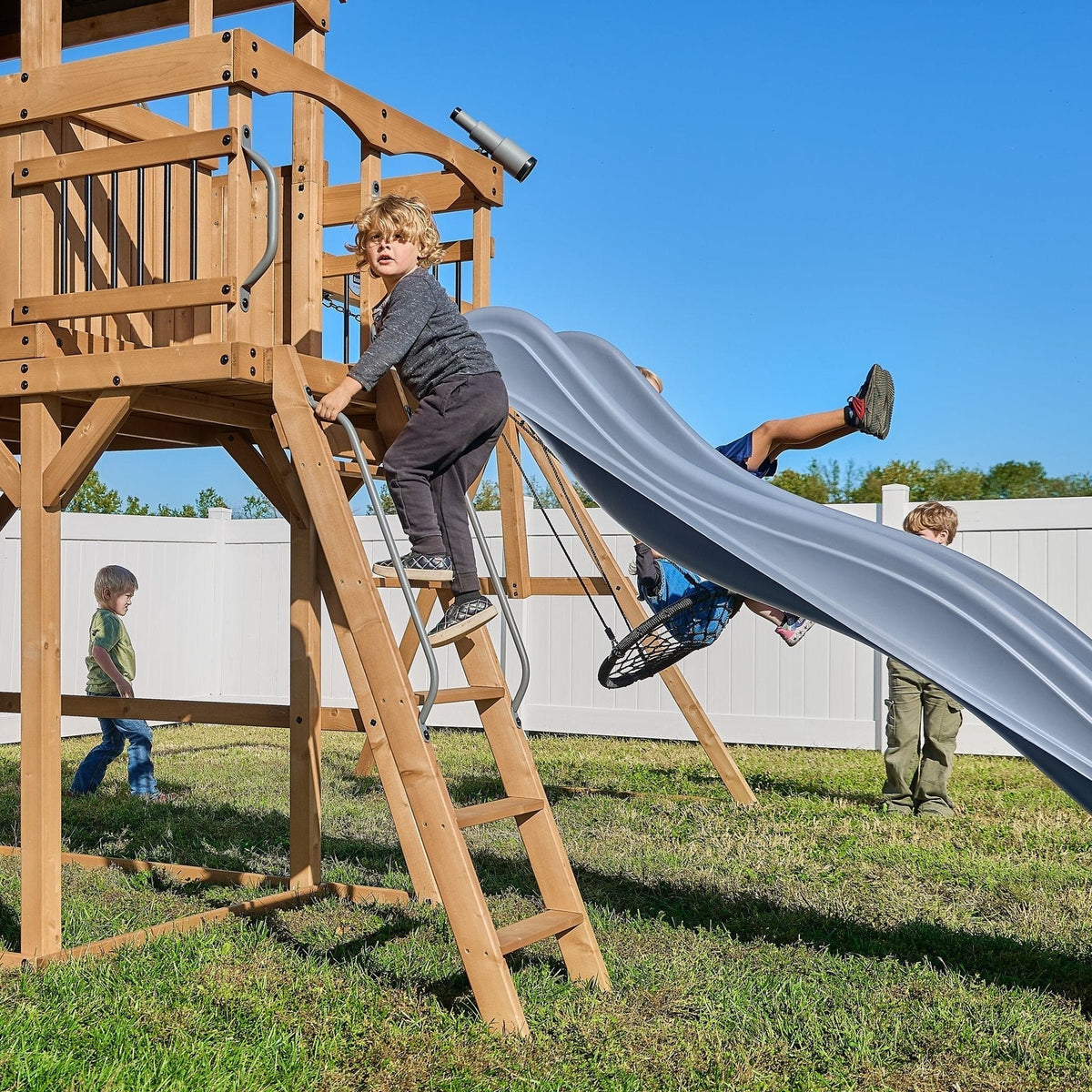 Dover Bay Swing Set with Tube Slide - Prioka