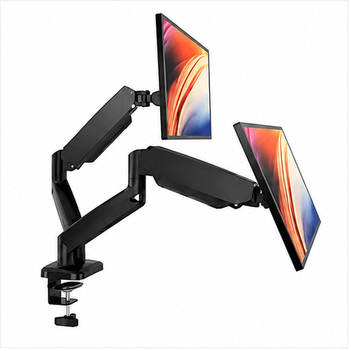 Dual Monitor Stand Adjustable Gas Spring Arm Desk Mount with VESA Bracket - Prioka