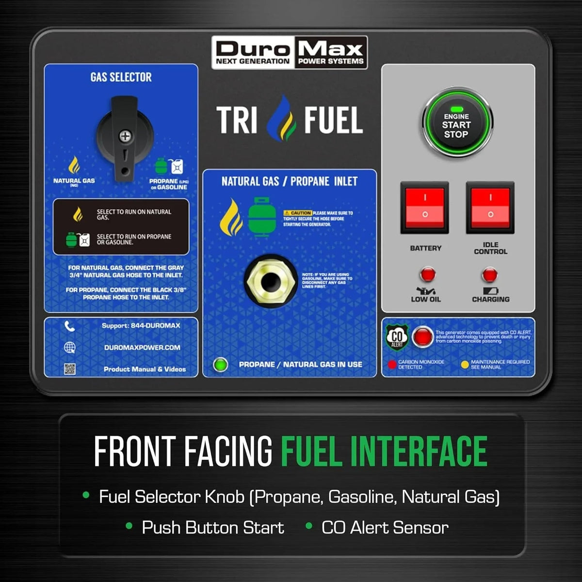 DuroMax 15,000-Watt Tri-Fuel Portables Generators XP15000HXT - Prioka