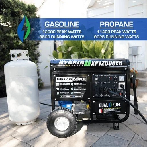 DuroMax DS12000EH 12,000 Watt Dual Fuel Portable Generators. - Prioka