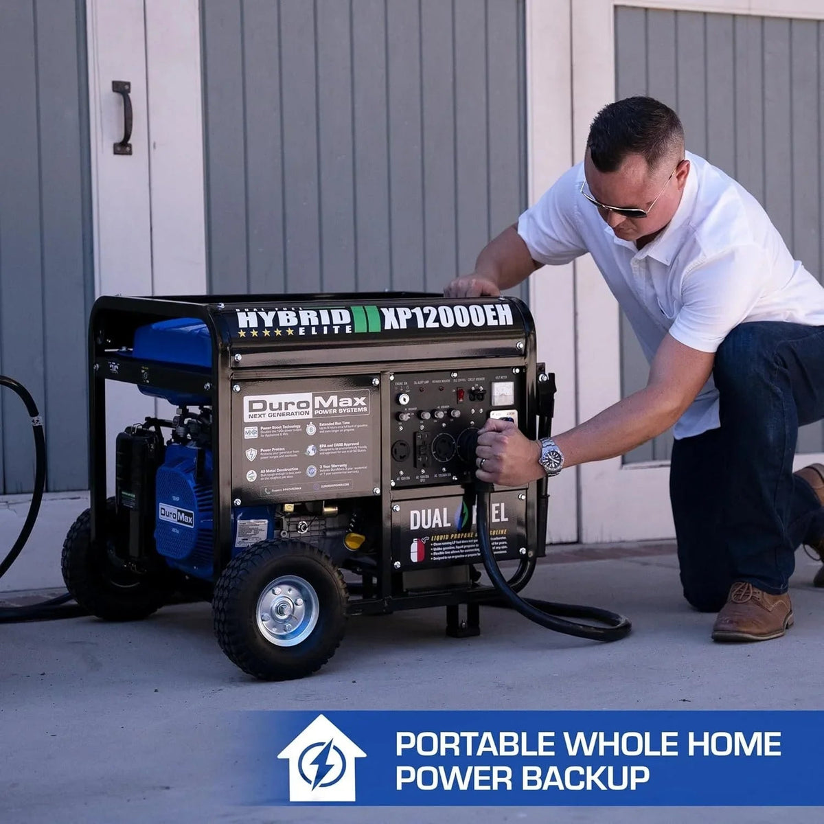 DuroMax XP12000EH 12,000 Watt Dual Fuel Portable Generators. - Prioka