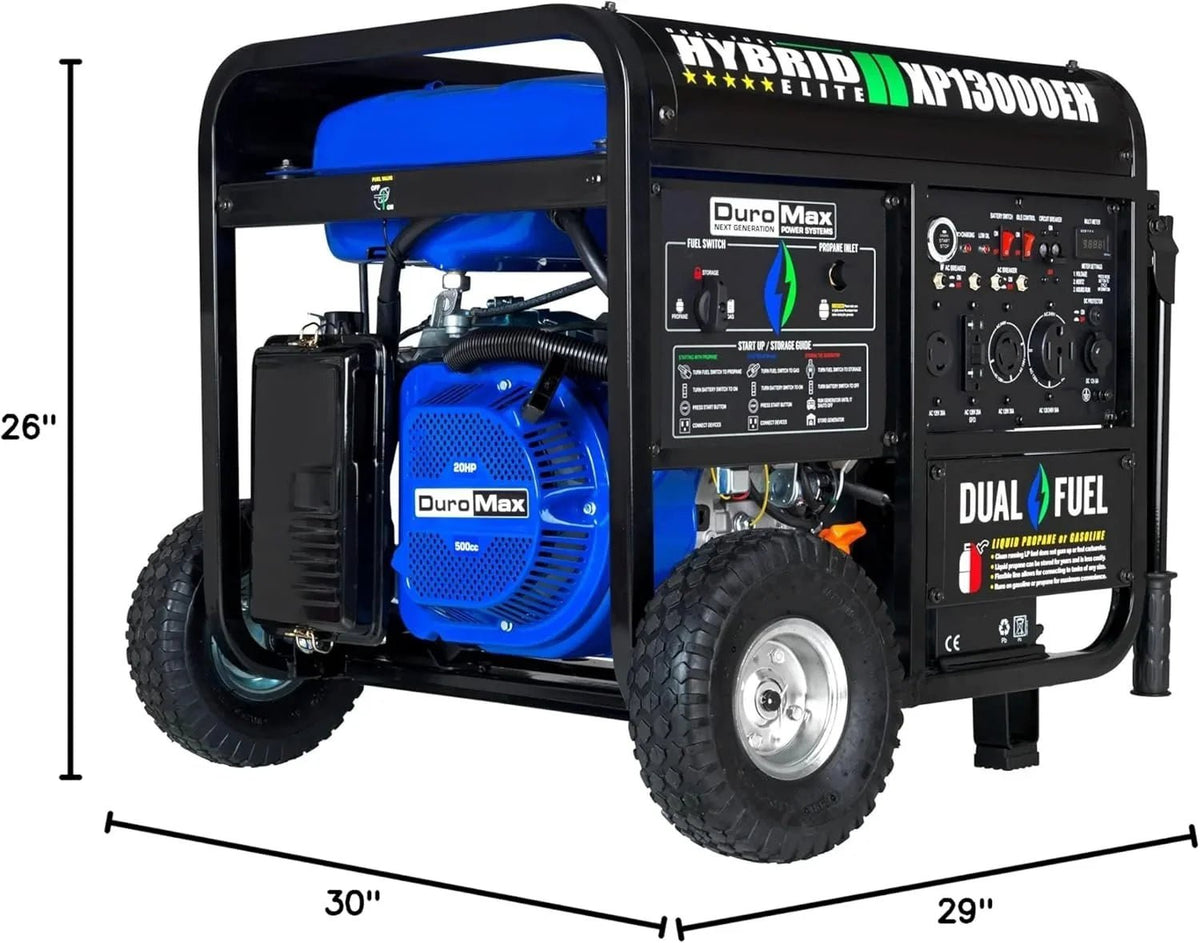 DuroMax XP13000EH 13,000 Watt Dual Fuel Portable Generators. - Prioka