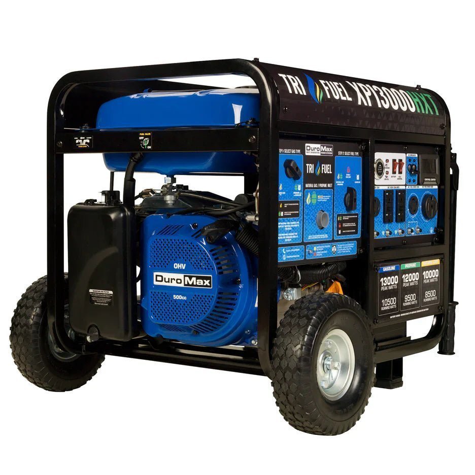 DuroMax XP13000HXT 13,000 Watt Electric Start Tri-Fuel Portable Generator w/ CO Alert - Prioka