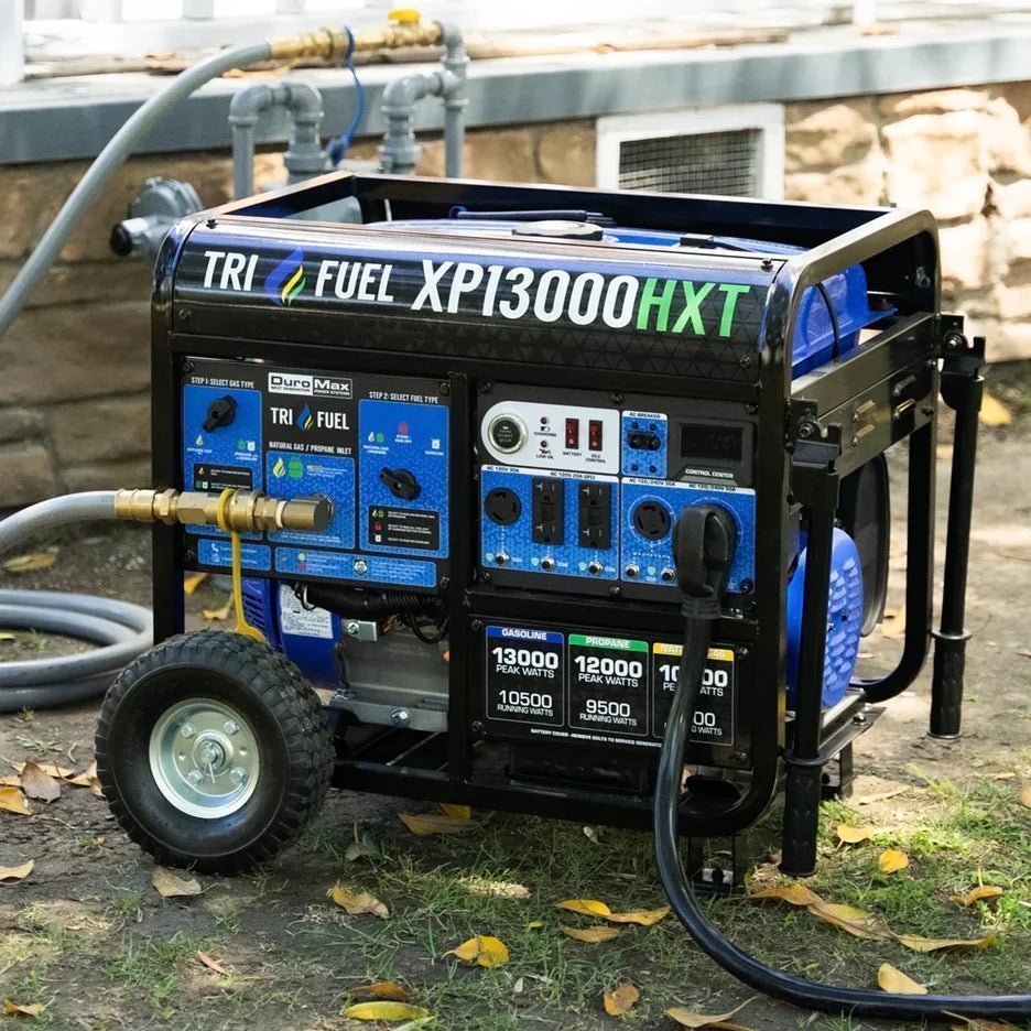 DuroMax XP13000HXT 13,000 Watt Electric Start Tri-Fuel Portable Generator w/ CO Alert - Prioka
