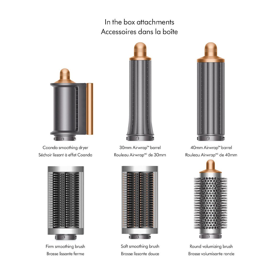 Dyson Airwrap Multi-Styler Complete Nickel- Copper - Refurbished (1 Year Dyson Warranty) - Prioka