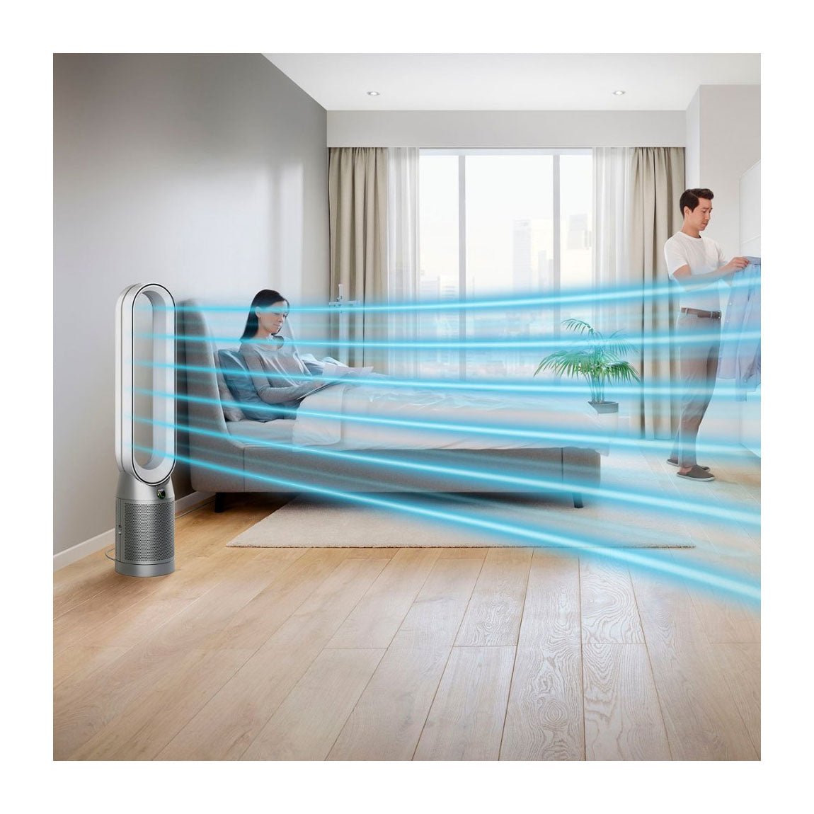 Dyson TP7A Cool Air Purifier with HEPA Filter White/Nickel - Refurbished ( 1-Year Dyson Warranty ) - Prioka