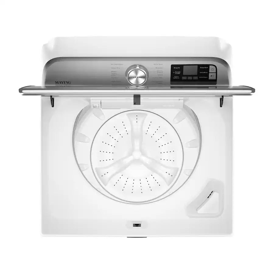 Maytag – 5.3 Cu. Ft. High Efficiency Smart Top Load Washer with Extra Power Button – White