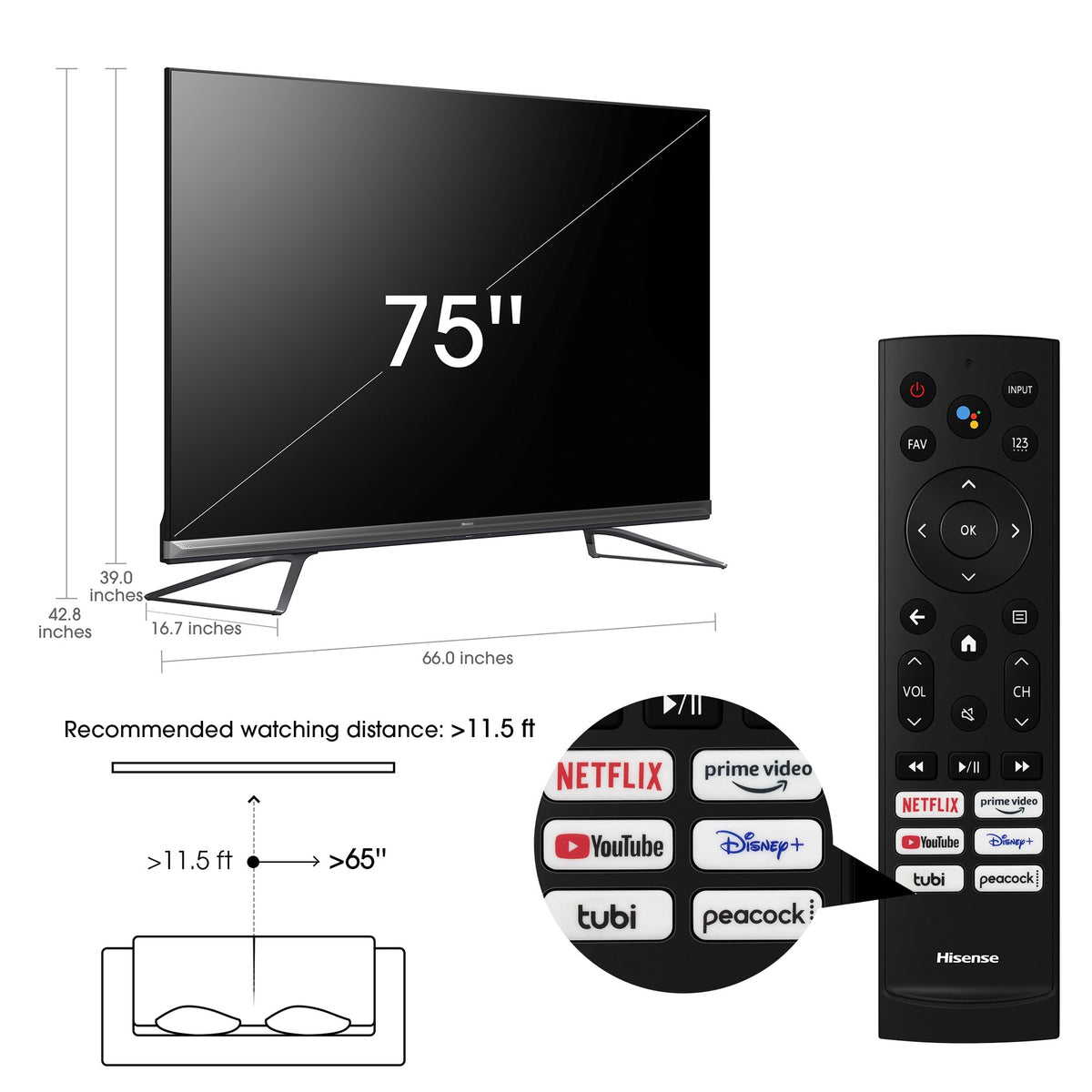 Hisense 75 Inch 4K ULED Dual-Cell HDR