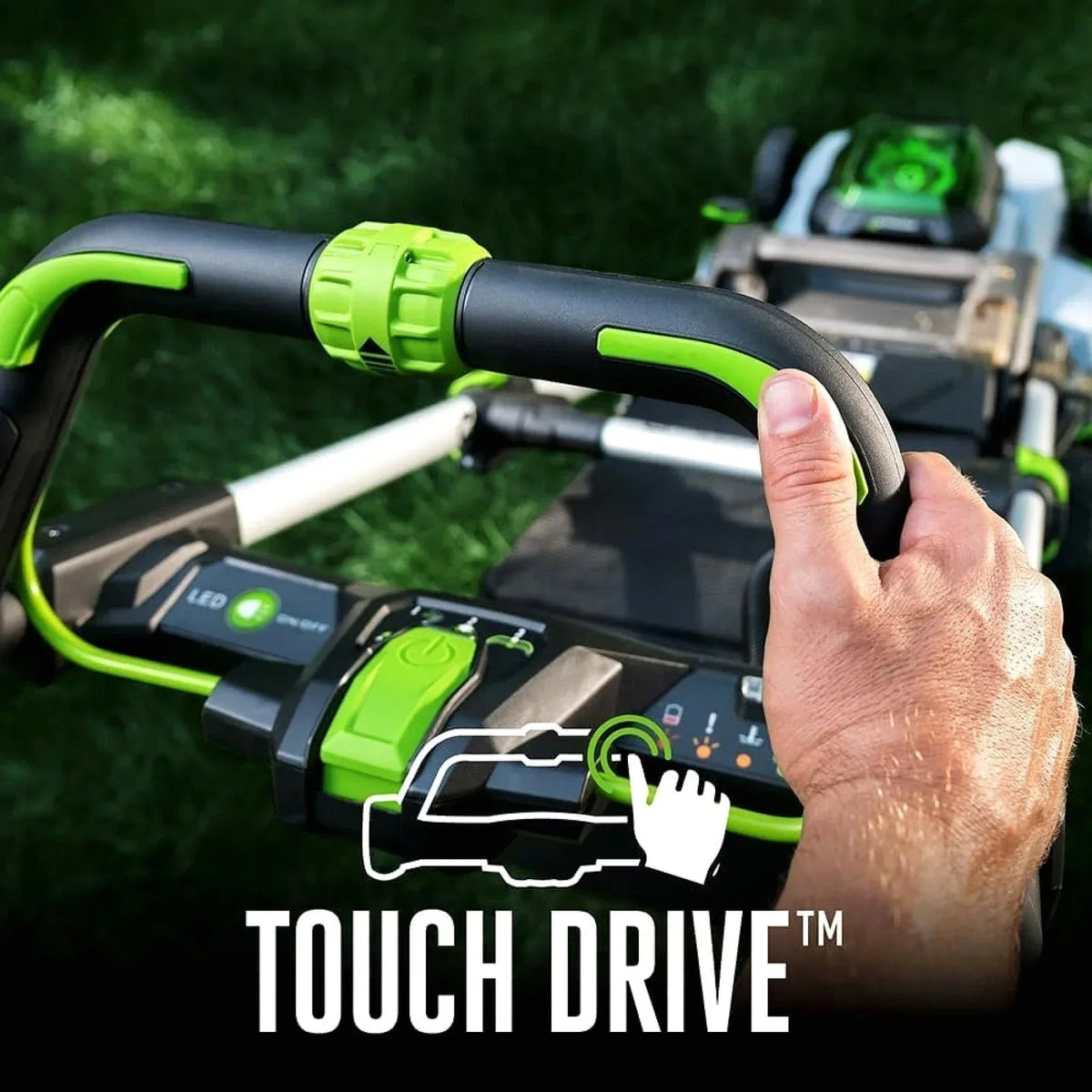 EGO POWER+ 21-Inch 56V Self-Propelled Electric Lawn Mower with Touch Drive, 4.0Ah & 6.0Ah Batteries, and Charger - Prioka