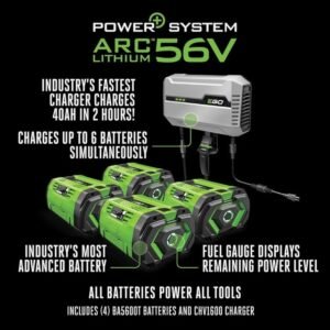 EGO Power 42 Inch 56 Volt Lithium Battery Zero Turn Riding Mower (Charger Included) - Prioka