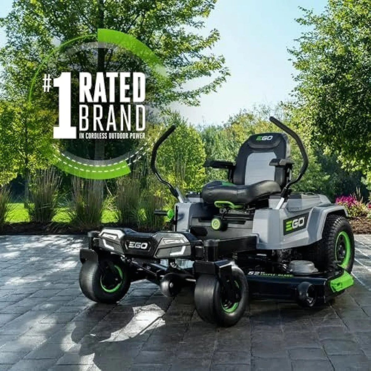 EGO Power+ Electric Riding Lawn Mower, 52″ Deck with Zero Turn Radius, Includes (6) 56V 12.0Ah Batteries and Charger – ZT5207L - Prioka